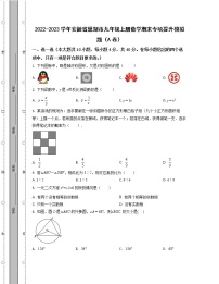 2022-2023学年安徽省巢湖市九年级上册数学期末专项提升模拟题（AB卷）含解析