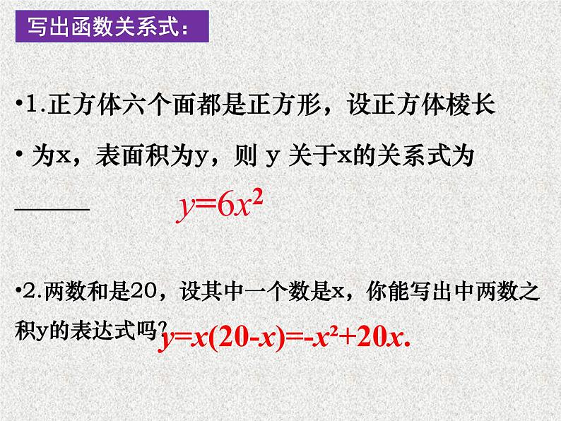 北师大版数学九年级下册 第二章 2.1二次函数 课件06