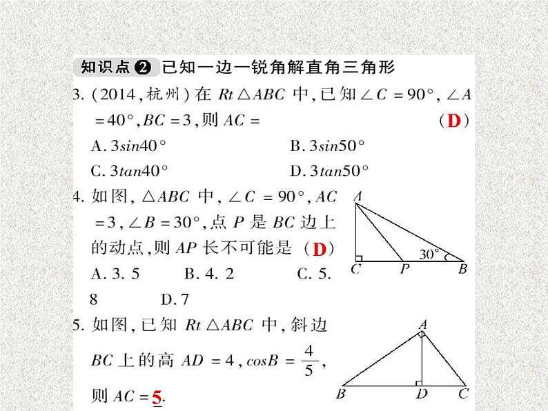 北师大版数学九年级下册 第一章 1.4 解直角三角形 课件07