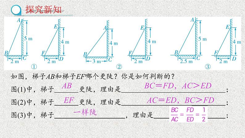 北师大版数学九年级下册1.1 锐角三角函数 第1课时 正切与坡度 课件06