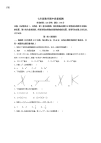 2021-2022学年济南市济阳区七年级下期中数学试卷A（含答案）