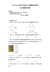 山东省济宁市高新区2022-2023学年九年级上学期数学期末质量检测试卷(含答案)