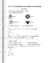 2022-2023学年浙江省温州市九年级下册数学月考专项提升模拟卷（AB卷）含解析