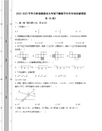 2022-2023学年吉林省德惠市九年级下册数学月考专项突破模拟卷（AB卷）含解析