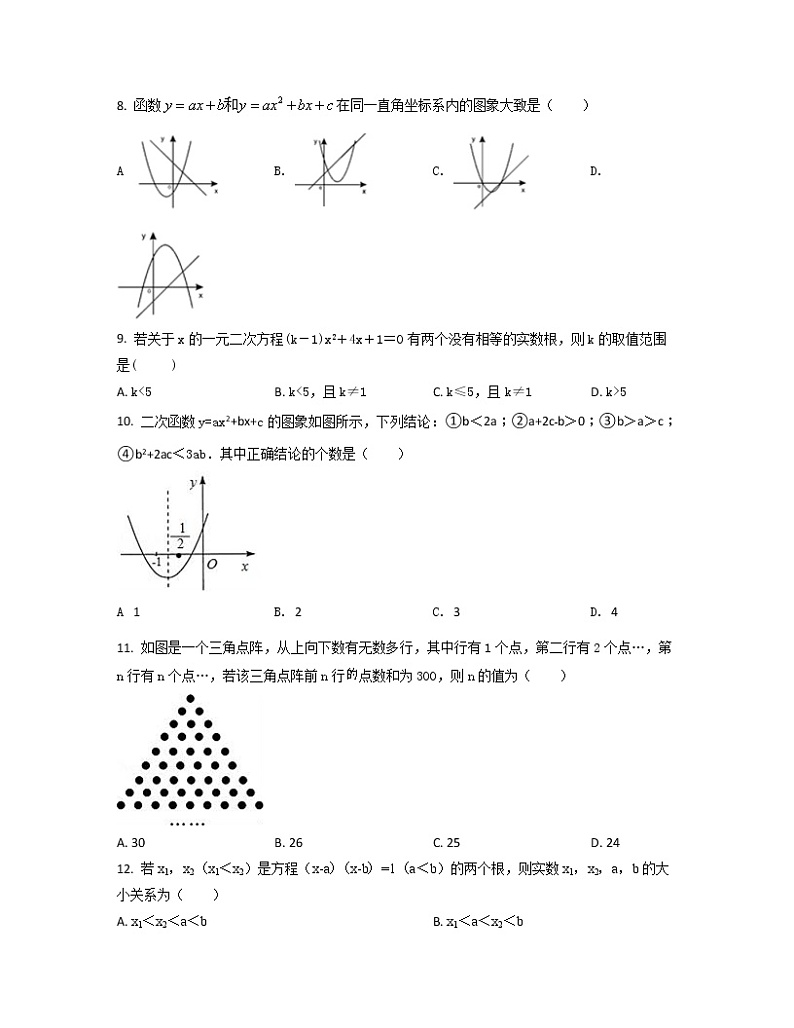 2022-2023学年四川省泸州市九年级上册数学月考专项提升模拟卷（AB卷）含解析第2页