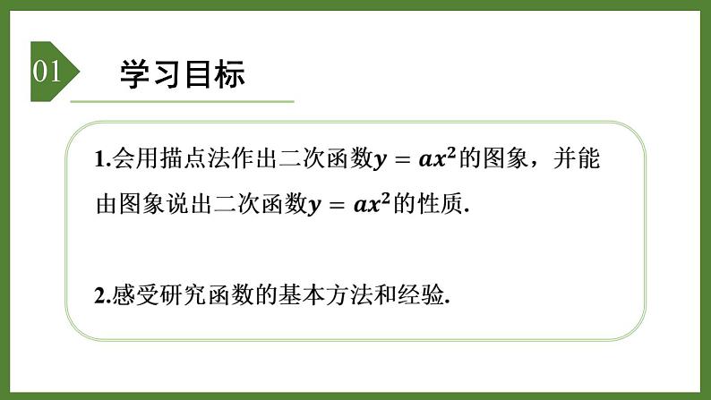5.4 第1课时  二次函数y=ax²的图象与性质 课件2022-2023学年青岛版九年级数学下册02