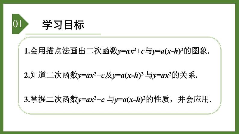 5.4 第2课时 二次函数𝒚=𝒂𝒙²+𝒄和𝒚=𝒂(𝒙−𝒉)²的图象与性质 课件2022-2023学年青岛版九年级数学下册02