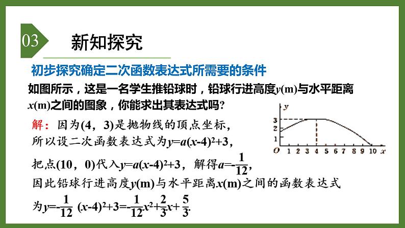 5.5确定二次函数的表达式 课件2022-2023学年青岛版九年级数学下册04