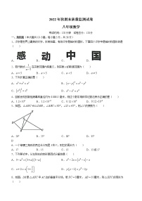 湖北省鄂州市临空经济区2022-2023学年八年级上学期期末考试数学试题(含答案)