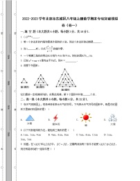 2022-2023学年北京市东城区八年级上册数学期末专项突破模拟卷（卷一卷二）含解析