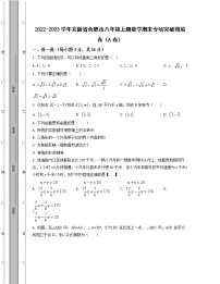 2022-2023学年安徽省合肥市八年级上册数学期末专项突破模拟卷（AB卷）含解析