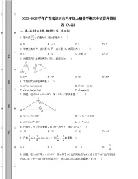 2022-2023学年广东省深圳市八年级上册数学期末专项提升模拟卷（AB卷）含解析