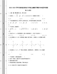 2022-2023学年甘肃省白银市八年级上册数学期末专项提升模拟卷（AB卷）含解析