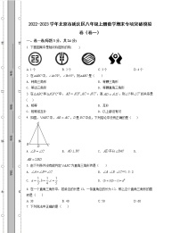 2022-2023学年北京市延庆区八年级上册数学期末专项突破模拟卷（卷一卷二）含解析