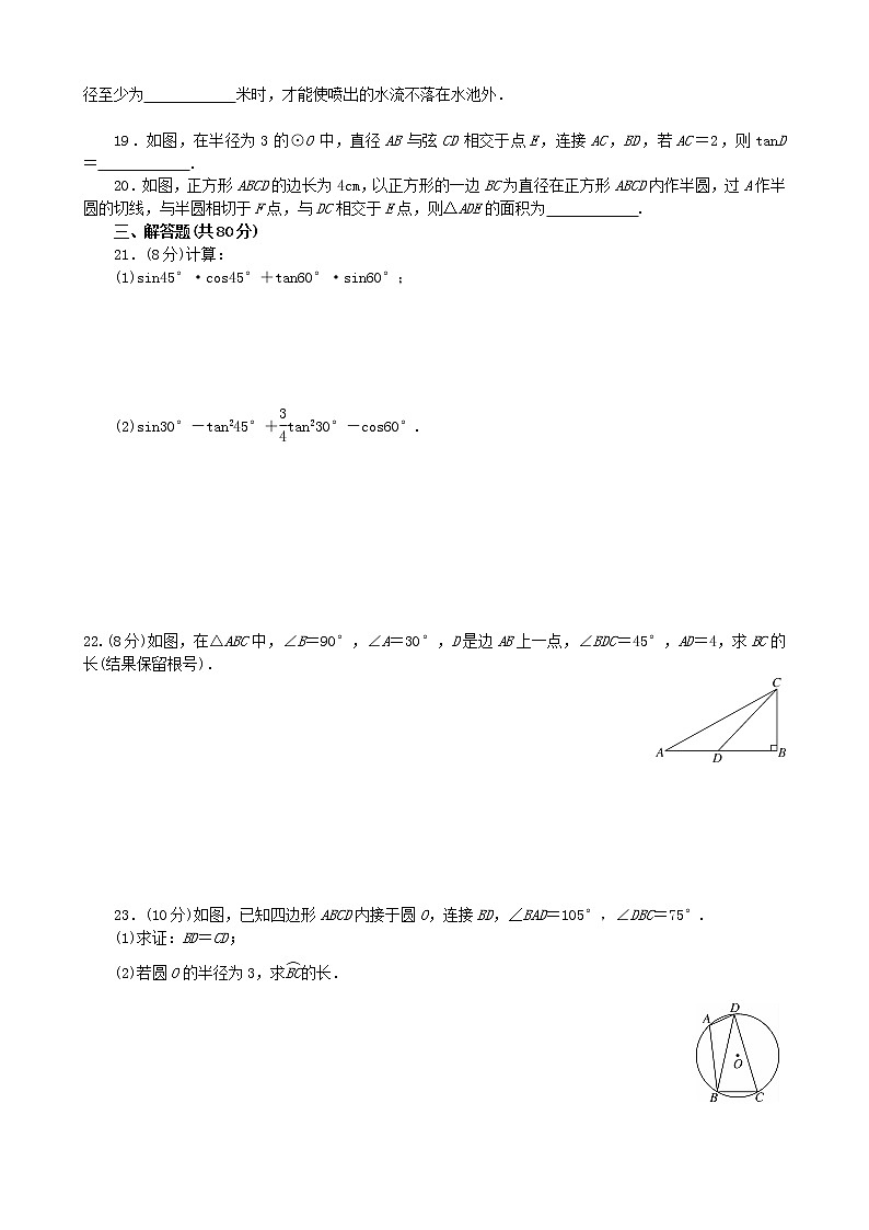 北师大数学九年级下册期末检测卷03