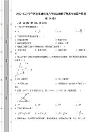 2022-2023学年河北省唐山市八年级上册数学期末专项提升模拟卷（AB卷）含解析