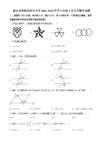 宿迁市沭阳县怀文中学2021-2022学年七年级3月月考数学试题（含解析）