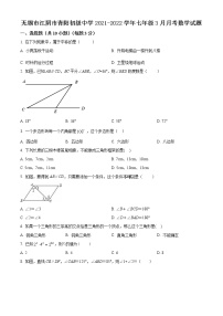 无锡市江阴市青阳初级中学2021-2022学年七年级3月月考数学试题（含解析）