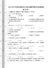 2022-2023学年浙江省杭州市八年级上册数学期中专项突破模拟题（AB卷）含解析