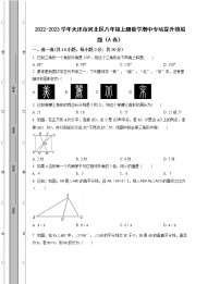 2022-2023学年天津市河北区八年级上册数学期中专项提升模拟题（AB卷）含解析