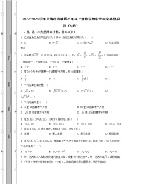 2022-2023学年上海市青浦区八年级上册数学期中专项突破模拟题（AB卷）含解析