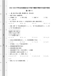 2022-2023学年山东省临沂市八年级下册数学期末专项提升模拟题（卷一卷二）含解析