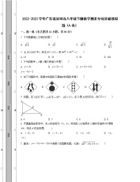 2022-2023学年广东省深圳市八年级下册数学期末专项突破模拟题（AB卷）含解析