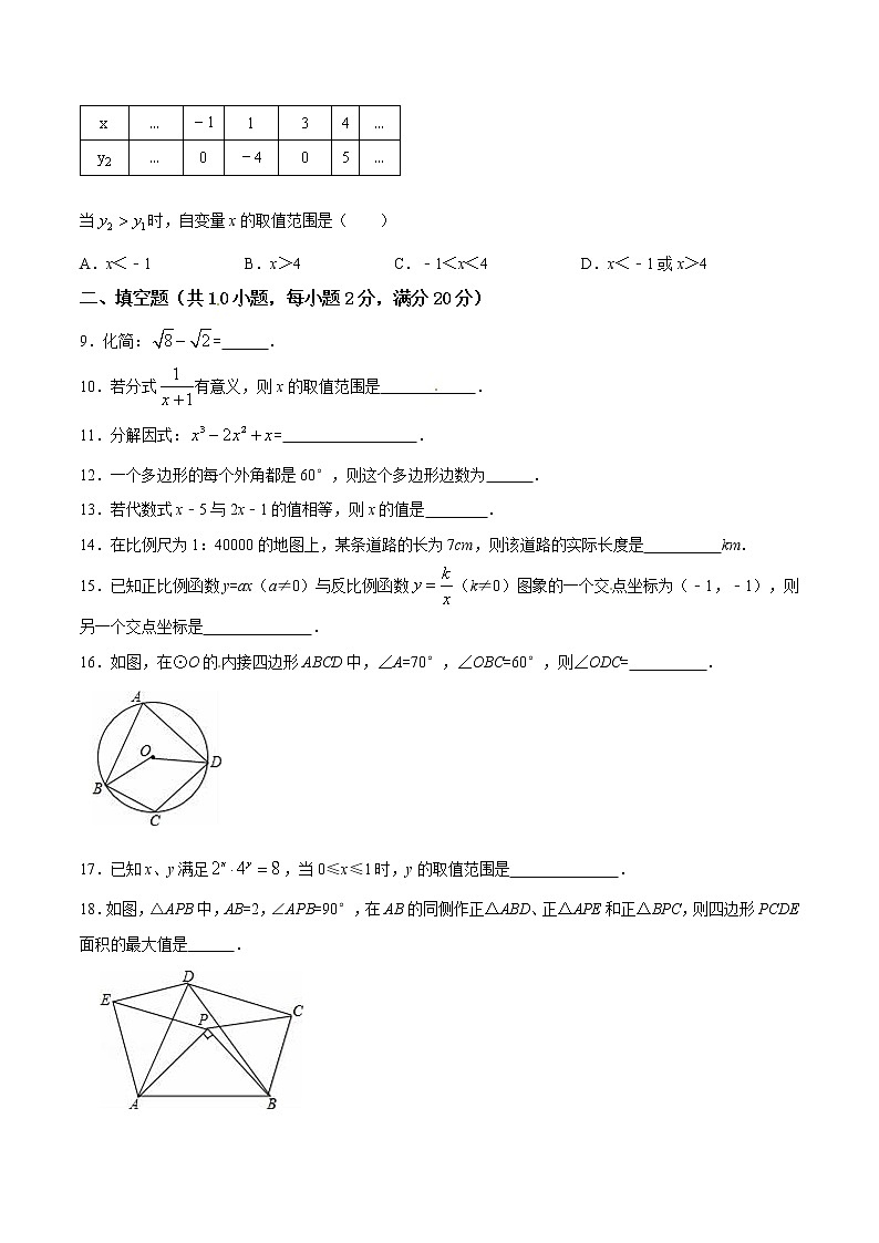 2016年江苏省常州市中考数学试题（空白卷）02
