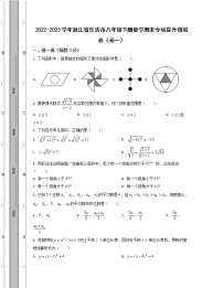 2022-2023学年浙江省乐清市八年级下册数学期末专项提升模拟卷（卷一卷二）含解析