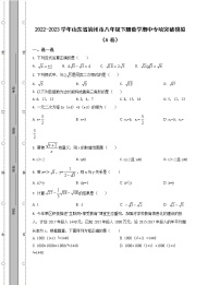 2022-2023学年山东省滨州市八年级下册数学期中专项突破模拟（AB卷）含解析