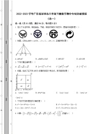 2022-2023学年广东省深圳市八年级下册数学期中专项突破模拟（卷一卷二）含解析