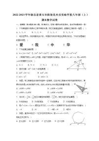 2022-2023学年湖北省黄石市阳新县光谷实验学校八年级（上）期末数学试卷(含解析)