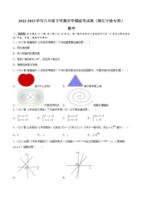 2023年八年级下学期数学开学考试卷（浙江宁波专用）（考试版）A4