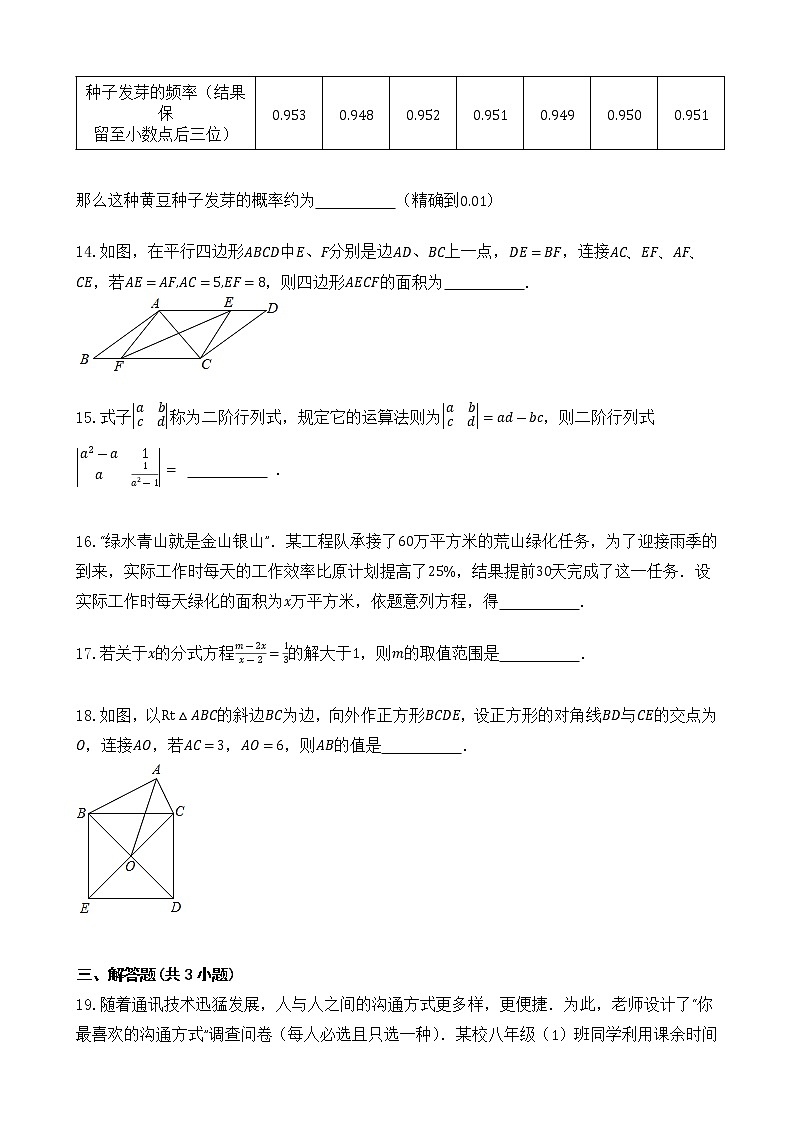 初中数学八年级下册开学提神卷1（含解析）第3页