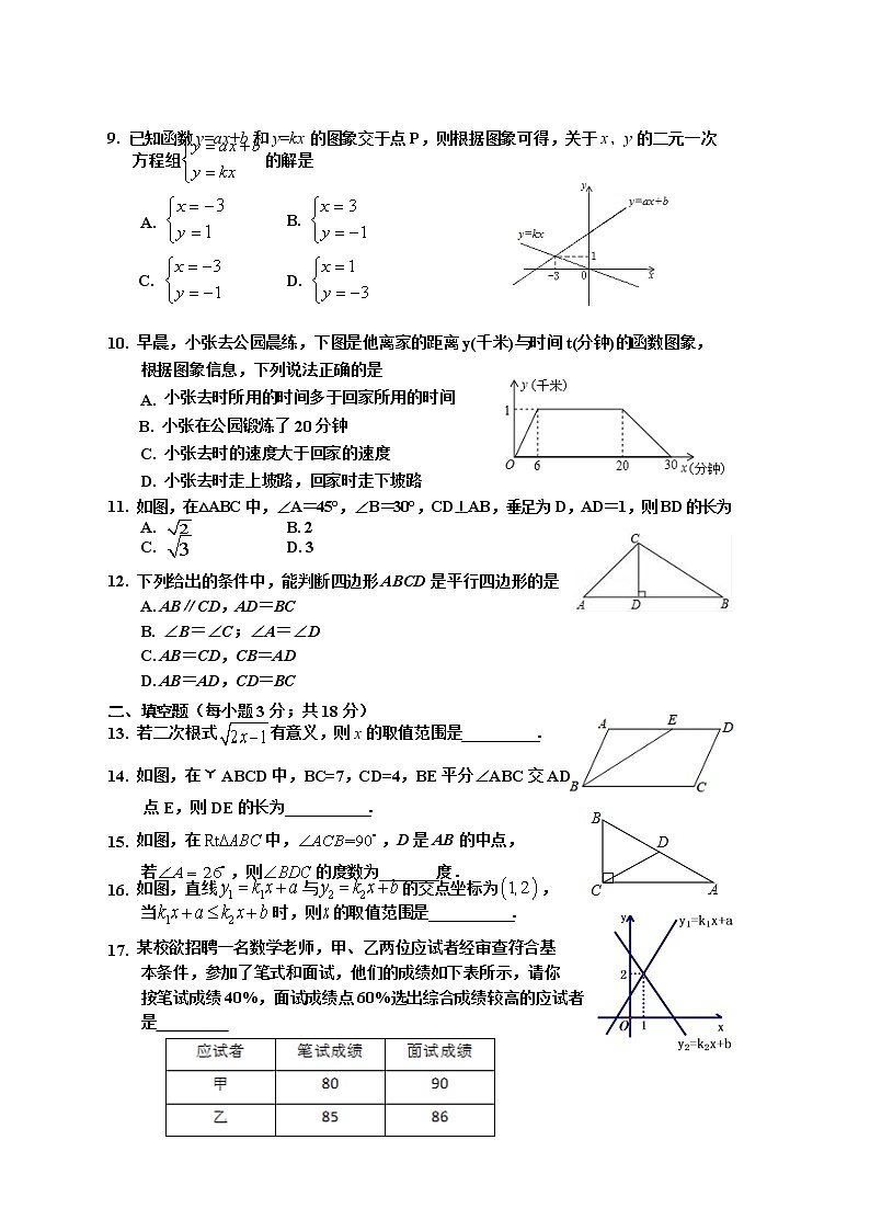 2021-2022学年广西防城港市上思县八年级（下）监测数学试卷（二）(解析版)第2页