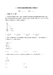 初中数学北师大版九年级下册6 利用三角函数测高同步测试题