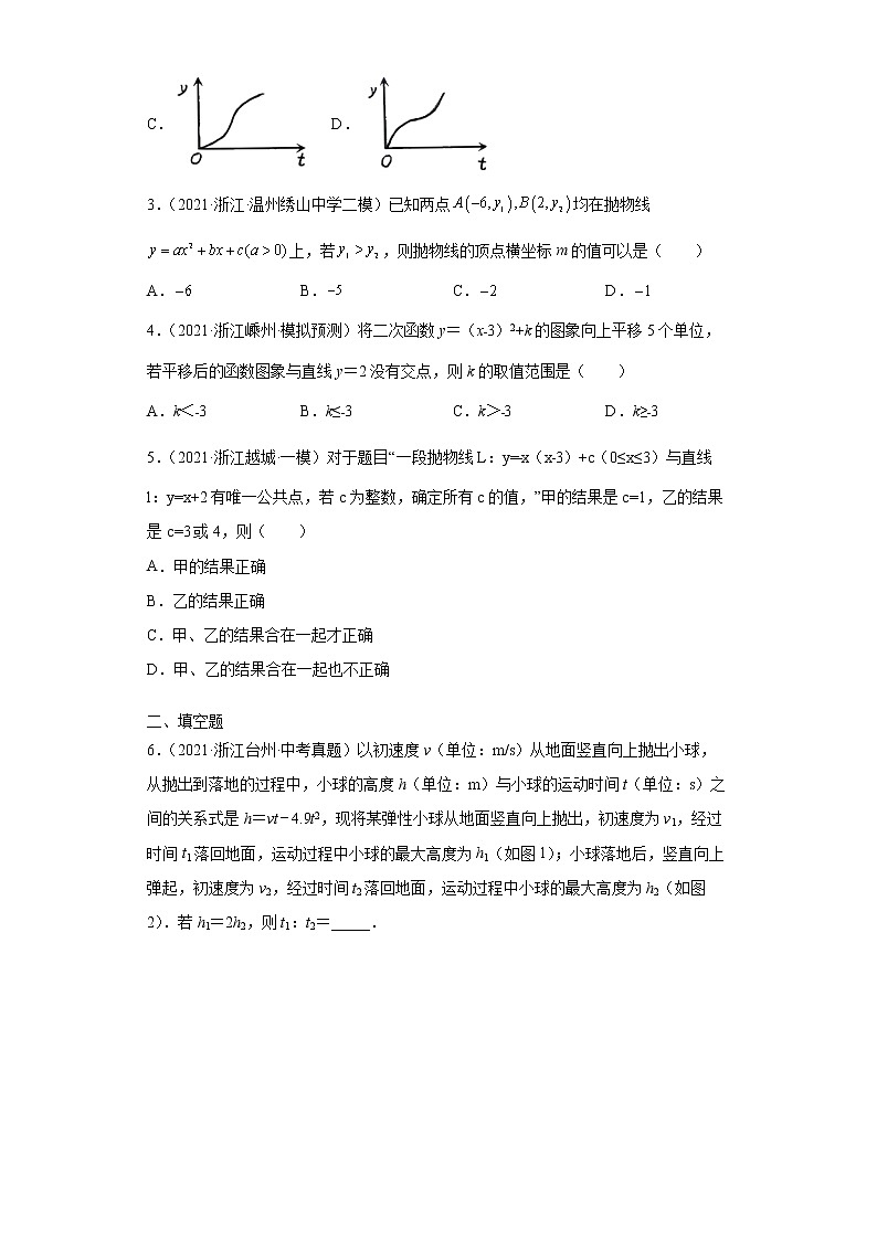 2022-2023 数学浙教版中考考点经典导学 考点14二次函数的应用（原卷版）第2页