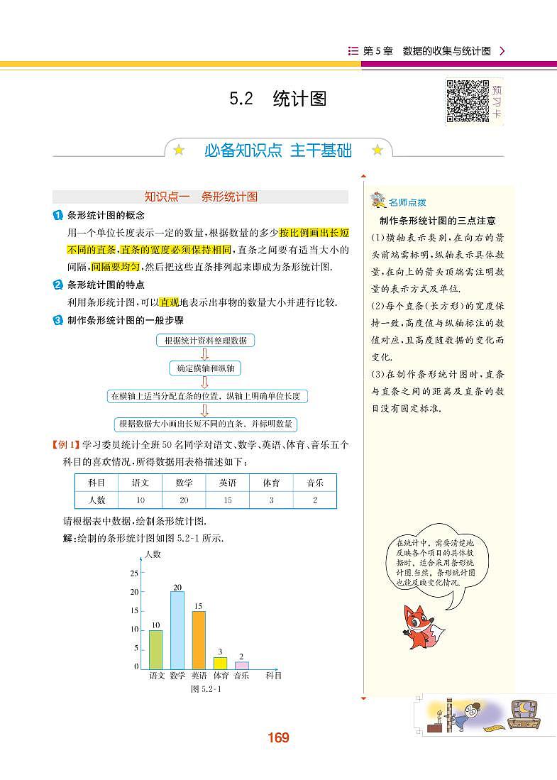 【教材解读】湘教版数学七年级上册 第5章 数据的收集与统计图 5.2 统计图 试卷01