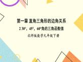 1.2 30°，45°，60°角的三角函数值 上课课件+教案+习题课件