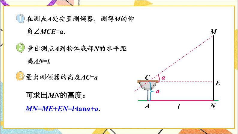 1.6 利用三角函数测高 上课课件+教案+习题课件07