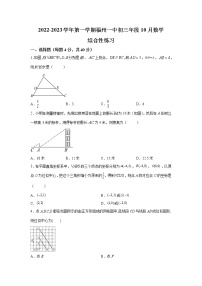 福建省福州第一中学2023届九年级上学期10月综合性练习数学试卷(含答案)