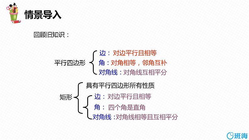 班海数学人教版八下-18.2 特殊的平行四边形 第五课时【优质课件】第4页