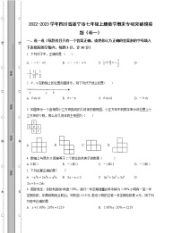 2022-2023学年四川省遂宁市七年级上册数学期末专项突破模拟题（卷一卷二）含解析