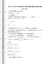 2022-2023学年广东省东莞市七年级下册数学期末专项提升模拟题（AB卷）含解析