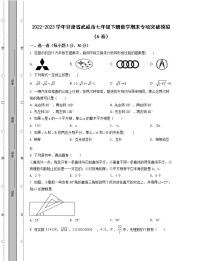 2022-2023学年甘肃省武威市七年级下册数学期末专项突破模拟（AB卷）含解析