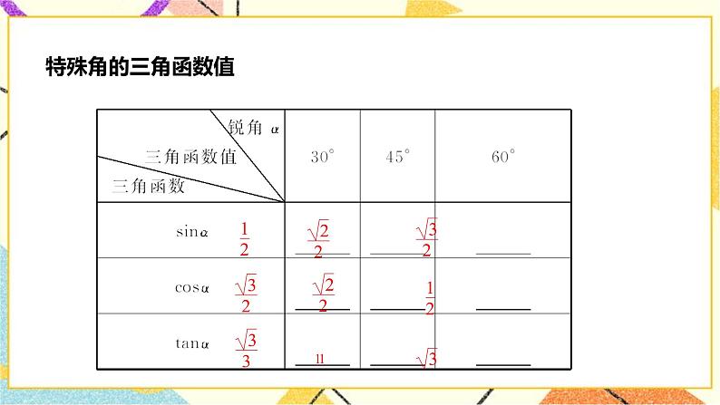 浙教版数学九年级下册 1.2    锐角三角函数的计算（1） 课件+教案+学案03