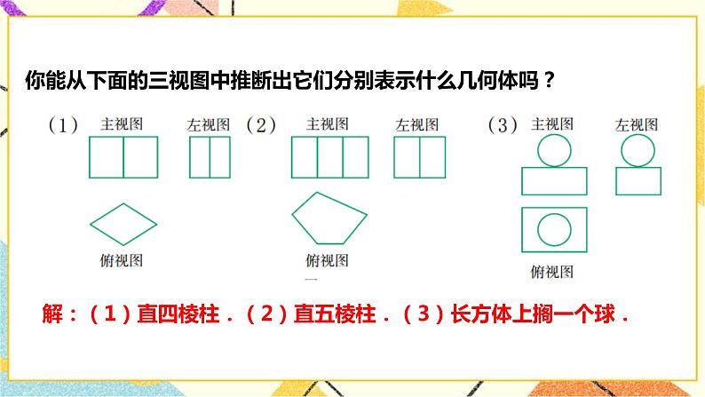 3.3    由三视图描述几何体 课件第4页