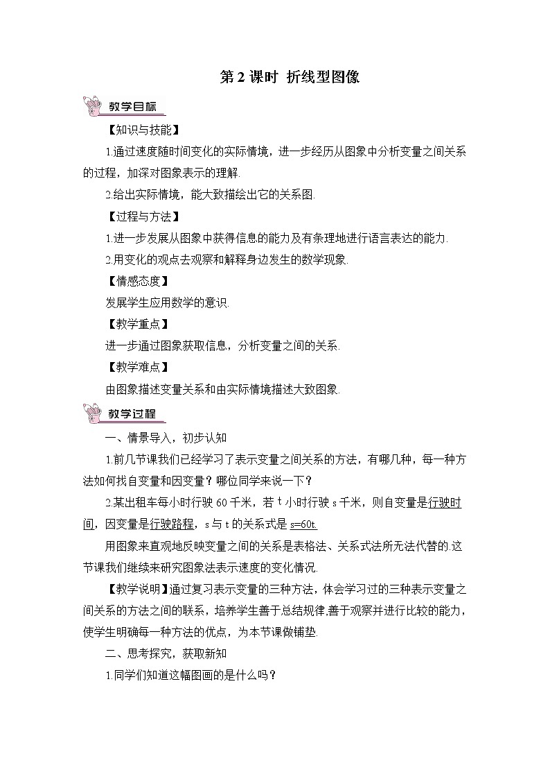 3.3.2 折线型图象 课件+教案01