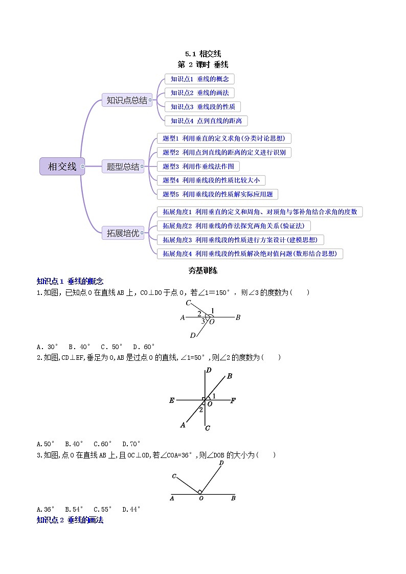 5.1.2 垂线（导学案+课件+作业）-2022-2023学年七年级数学下册同步精品课件（人教版）01