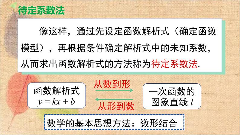 人教版数学八年级下册 19.2.2 第3课时 用待定系数法求一次函数解析式 课件07